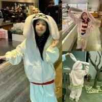 ราคา COCO ROOM ชุดเซ็ทเด็ก เสื้อแขนยาวมีฮู้ด หูกระต่าย+กางเกงขายาว ชุดกันหนาวเด็ก ด้านในบุขน(1937) (1733546950662063450)