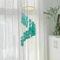 ราคา ccpian เครื่องประดับ เปลือกหอยธรรมชาติ กระดิ่งลมเปลือกหอย โคมไฟแขวน ของขวัญพิเศษ ระฆังลมประดับสวน การตกแต่งบ้าน จี้เปลือกหอย ลาน (1734093369740658656)