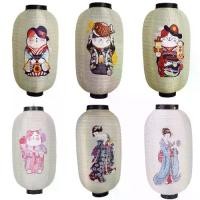 ราคา bywith แบบดั้งเดิม 10 นิ้ว โคมไฟญี่ปุ่น แมวกวัก ภาพวาดสุภาพสตรี โคมไฟแขวน ออกแบบภาพ ของตกแต่งพื้นบ้าน โคมระย้า แบบญี่ปุ่น (1734078767785215769)