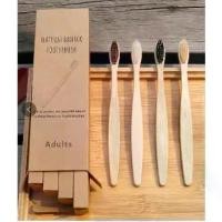 ราคา แปรงสีฟันไม้ไผ่ Organic 4 ชิ้น Bamboo Toothbrush Mahasamutr with Bamboo Charcoal Brustle Biodegradable (1734553225426077133)