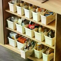 ราคา Cabinet Storage Basket Kitchen Plastic Organizer Desktop Storage Box Miscellaneous Basket Spice Snack Organizer Storage Box (1734154313211741933)