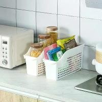 ราคา Cabinet Storage Basket Kitchen Plastic Organizer Desktop Storage Box Miscellaneous Basket Spice Snack Organizer Storage Box (1733377113852708114)