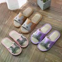 ราคา COD สไตล์ญี่ปุ่น linen slippers รองเท้าแตะผ้าลินิน รองเท้าใส่ในออฟฟิศ รองเท้าใส่ในบ้าน รองเท้าแตะ (1734358592851183593)