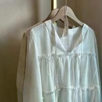 ราคา Cayo linen Blouse - เสื้อลินิน แขนยาวทรงปล่อย (1733389538133771724)