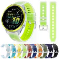 ราคา 22mm Translucent Silicone Strap For Garmin Forerunner 570 47mm 265 255 Vivoactive 4/Garmin Venu 4 3 2 45mm Smartwatch Sport Band (1734016728447682040)