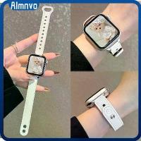 ราคา สายหนังเรียบสำหรับ for Redmi Watch 6 5 4 ห่วงล็อคสองตะปูโลหะ สายข้อมือสำหรับ for Smartwatch Xiaomi Mi Band 9 8 Pro (1734095063494198362)