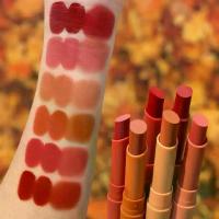 ราคา Ht-072 Tanako Lipstick, 6 Pieces, Orange-Red Brick Tone with a Touch of Brown, Lipstick Set of 6 Pieces, Cheapest Price. (1734466369179387570)