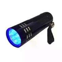 ราคา 10pcs Black Mini Aluminum UV ULTRA VIOLET 9 LED FLASHLIGHT Torch Light Lamp (1734581688382293036)