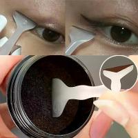 ราคา สีดําสีน้ําตาลอายไลเนอร์แสตมป์ DIY Eye Liner Extension แสตมป์ Eyelash Seal กันน้ํา Long Lasting Fast Dry Eyes แต่งหน้า Eye แม่แบบ [COD] (1733868972828231631)