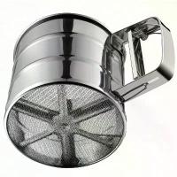 ราคา Stainless Steel Flour Sieve 1 Piece With one hand crank - Fine mesh sieve for bakery, Cake decoration, Granulated Sugar - Can be used in both commercial and home kitchens. - Dura (1733688240331523566)