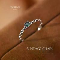 ราคา สินค้าแนะนำ ที่นิยมมากที่สุด ESCOBAL แหวนเงินแท้ VINTAGE CHAIN แหวนงาช้าง แหวนพลอยสีเขียวนำโชค สไตล์ใหม่ แหวนดีไซน์สวยๆ วาเลนไทน์ (1734525519991637956)