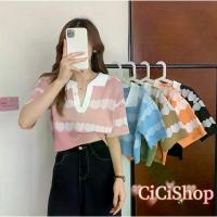 ราคา Cicishop(5999)เสื้อครอปไหมพรมลายหัวใจน่ารักๆ คอปกวีแต่งกระดุมหัวใจเพชร วาเลนไทน์ (1734554554605602747)