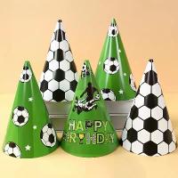 ราคา 6 ชิ้น, หมวกกระดาษรูปกรวยฟุตบอลสำหรับวันเกิด, หมวกกระดาษฟุตบอลสำหรับสนามหญ้า, เหมาะสำหรับงานวันเกิดธีมฟุตบอล, ชุดหมวกกระดาษตกแต่งวันเกิดสำหรับคริสต์มาส, ปีใหม่, วาเลนไทน์, งานปาร์ตี้ (1733761926634440