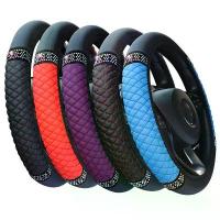ราคา Universal 37-38cm PU Leather Bling Car Steering Wheel Cover Rhinestone Steering-Wheel Covers Auto Interior Decor Accesso (1733631814983386352)