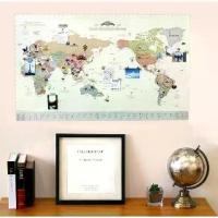ราคา Decor Travel World Map แผนที่โลก ตกแต่งห้องพร้อมสติ๊กเกอร์ Indigo แผนที่ (1729568921641060354)
