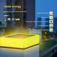 ราคา LED พลังงานแสงอาทิตย์เสาไฟกลางแจ้งกันน้ำคอลัมน์ Night Light Garden Decor โคมไฟ LED พลังงานแสงอาทิตย์ 5.5V/1.8W ขนาด 102x102 มม. แบตเตอรี่ 3.7V 2000mAh ควบคุมสองสี สำหรับตกแต่งภูมิทัศน์รั้วสวน (1734005
