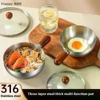 ราคา [เก็บเงินปลายทาง] ชามสแตนเลสขนาดเดี่ยว 14 ซม. พร้อมด้ามจับไม้สัก – เหมาะสำหรับสลัดผลไม้ โยเกิร์ต อาหารเช้า และใช้ในร้านอาหาร (1733479147706221817)