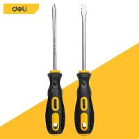 ราคา [พร้อมส่ง] [ส่งฟรี] Deli ไขควงแฉก ไขควงอย่างดี ชุดไขควง ปากแบน ปากแฉก 2 ตัว/ชุด ไขควง ชุดไขควง ไขควงชุด เกรดเหล็กCRVแท้ แข็งแรงอย่างดี Screwdriver (1732622825580561894)