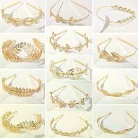 ราคา มงกุฎดอกไม้ มงกุฎจีน มงกุฎนางงาม ใหม่ Gold Color Leaf Headband Headband Crown Tiara Header (1734082259039717213)