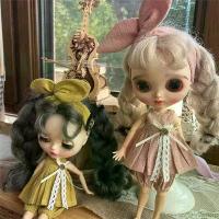 ราคา 2025 Blythe Doll Clothes OB22 OB24 Dress Doll Outfit Azone Retro Set Headband Ins Style Set (1733050975500141785)