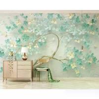 ราคา 3D Green Flower Tree Embossed Wallpaper, Custom, For Kids, Living Room Mural, TV Wall, Bedroom Wall Paper, Home Decor Stickers (1734700969435825774)