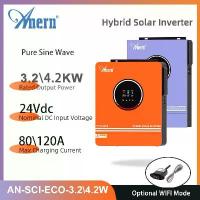 ราคา Solar inverter, Anern, hybrid inverter 3.2KW/4.2KW/1.5KW, 24V, pure sine wave, MPPT inverter, off-grid inverter, suitable for household and industrial use, green energy. # TikTok (1734654304057788014)
