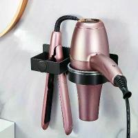 ราคา Wall-mounted hair styling tool holder, no-drill hair dryer storage, flat iron, and curling iron, bathroom shelf, suitable for hair dryers, curling irons, and regular hair accesso (1734635626009363780)