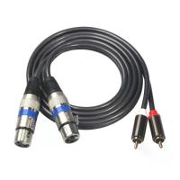 ราคา 2RCA Male to 2XLR Female Audio Cable Cord Wire for Amplifier Home Theater System (1734706767364129932)