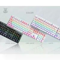 ราคา คีย์บอร์ดเกมมิ่ง NUBWO X-LUSION M+ RAINBOW MECHANICAL GAMING KEYBOARD รุ่น X21 (1734556659121423743)