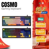 ราคา [ส่งฟรี] Neolution E-Sport COSMO ไฟRGB Gaming Keyboard Rubber Dome Switch คีย์บอร์ดเกมมิ่ง 101คีย์ เสียบสายAnti-Ghosting ขาย (1734478038584296707)