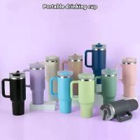 ราคา จัดส่งในกรุงเทพฯ 40oz stainless steel 304 cold storage mug Yeti mug with handle drinking straws beautiful design stainless steel drinking straw t01264 (1734190522366592463)