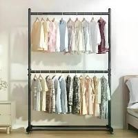 ราคา ขายร้อน สินค้าขายดี TTM ราวตากผ้า 2 ชั้น 60-150cm ราวเเขวนผ้าเหล็ก ราวแขวน ตากผ้าคอนโด มินิมอล เเขวนได้ 50+ตัว โครงเหล็กเเข็งเเรง (1734504836398548953)