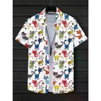 ราคา Men'S Hawaiian Shirt - Tropical Beach Vacation Shirt with Button-Up Front, Lightweight Summer Shirt for Casual Outdoors, Machine Washable Button-Up Blouse with Chest Pocket - Plu (1733741973166327086)