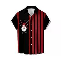 ราคา Christmas Santa Beach Vacation Shirt, 3D Printed, Casual Style, Short Sleeve, Button Up, Hawaiian Shirt Blouse, for Men and Women, Shirt (1733574959602893975)