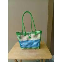 ราคา กระเป๋าสานแฮนด์เมดหวายเทียม สลับสี เขียว ขาว ฟ้า แบบที่ 2 Maliwan Artificial Rattan Handmade Bag (1734629948273296689)