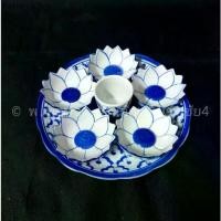 ราคา ✺ชุดข้าวพระ ชุด 6 ถ้วย กระเบื้อง ลาย สับปะรด☛ (1734232829684581438)