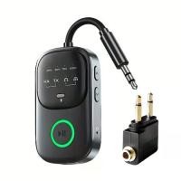 ราคา Wireless 5.4 transmitter-receiver adapter, with airplane adapter, USB charging, supports 2 AirPods or headphones, suitable for TV, computer, home audio (1734675135452382276)