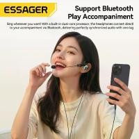 ราคา [เก็บเงินปลายทาง] Essager Built-in Sound Card Type-C Wired Headphones Omni-directional Mic Gaming streaming Professional KTV DSP Chip Type C External HD Microphone HiFi Sound Qu (1734624910717256780)