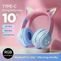 ราคา RGB Glow Earphones Wireless Earbuds 5.3 Cat Ear Bluetooth Sports Headphones Bluetooth Mp3 Players Microphone Sale Headset Gamer (1733596735107925807)