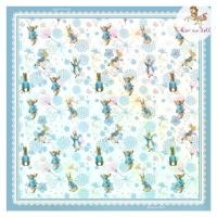 ราคา ส่งฟรี. Scarf, Shawl, Kiss Me Doll, Peter Rabbit, Naughty Pattern (Peter Rabbit), Size 100*100 Cm. (1734536919915464163)