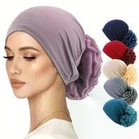 ราคา 3pcs Muslim Headscarf Cap Floral Bandana Scarf Cover-Up Turban for Women (1734227318079456887)