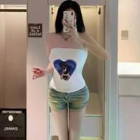 ราคา Diary (bratop5587) เสื้อเกาะอกลายหมา แต่งขอบลูกไม้ลายหัวใจ น่ารักมาก ฟองน้ำในตัว (1734214602254747111)