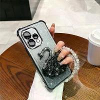 ราคา Phone Case for OPPO Reno15 Pro F Reno 15 15Pro 15F Protection Smartphone Casing with 3D Swan Stand Holder + Hand Chain Hanger Bracelet Shockproof Back Cover (1733870016229640053)