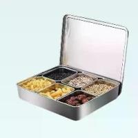 ราคา กล่องเครื่องปรุงสแตนเลส ฝาปิด (4,6,8ช่อง) สำหรับใส่ของ สมุนไพร เครื่องปรุงรส (1731947255131048493)