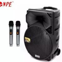 ราคา NPE TB-15BAT ลำโพงล้อลาก 15นิ้ว ตู้ลำโพงมีแอมป์ BLUETOOTH USB FM RECORD พร้อมไมค์ลอย 2 ตัว มีแบตในตัวชาร์จได้ (1733676050817057996)
