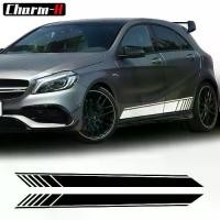 ราคา Edition 1 Style Side Skirt Racing Stripe Vinyl Decal Stickers for Mercedes Benz W176 A Class A180 A200 A250 A45 AMG (1734488098861778004)