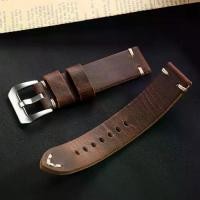 ราคา สายหนังวินเทจสำหรับนาฬิกา Panerai รุ่น PAM111 441, สายหนังแท้เย็บมือ, สายข้อมือผู้ชายสำหรับนาฬิกา Samsung/Huawei/Seiko/Omega ขนาด 18มม. 20มม. 22มม. 24มม. 26มม. (1734515802861504414)