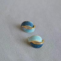 ราคา Vintage Hong Kong Style Brass Gold-Plated Morandi Oil Painting Tone Personality Design 925 Silver Needle Earrings Ear Studs Ear Jewelry (1733323917663635346)