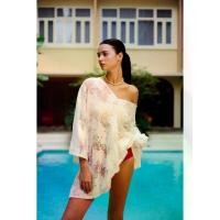 ราคา Swimsuit Cover-Up เสื้อคลุมลายลูกไม้ zummerzalt เสื้อคลุมชุดว่ายน้ำผ้าถักลายลูกไม้ (1734707461896504502)