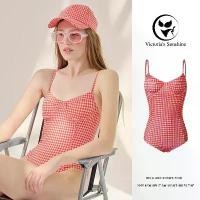 ราคา ส่งฟรี- ❆Victoria's ชุดว่ายน้ำวันพีช ผู้หญิง swimsuit ลายสก็อต มีโครง มีฟองน้ำ#0997☼ (1734489344483034960)